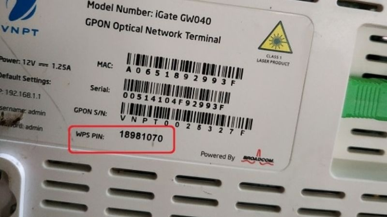 Bạn có thể sử dụng mã WPS PIN thay cho mật khẩu để bắt wifi miễn phí với WPS khi mã mặc định chưa bị đổi.