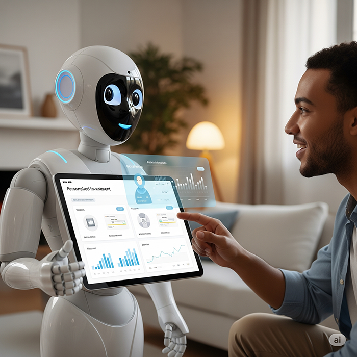 AI Chứng Khoán - Robot cố vấn tài chính trên tablet