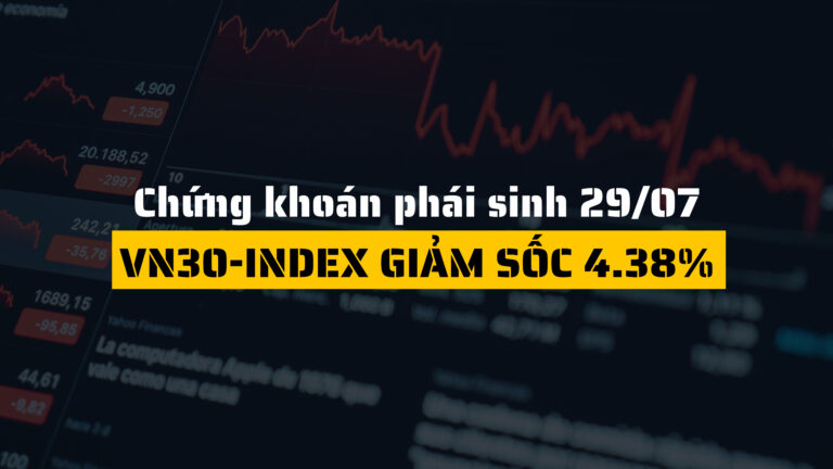 Chứng khoán phái sinh hôm nay (ngày 29/07): VN30-Index giảm sốc 4.38%, hợp đồng tương lai đồng loạt lao dốc