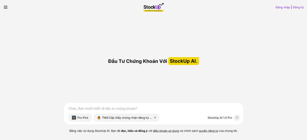 Stockup AI - AI chứng khoán của nhà đầu tư hiện đại