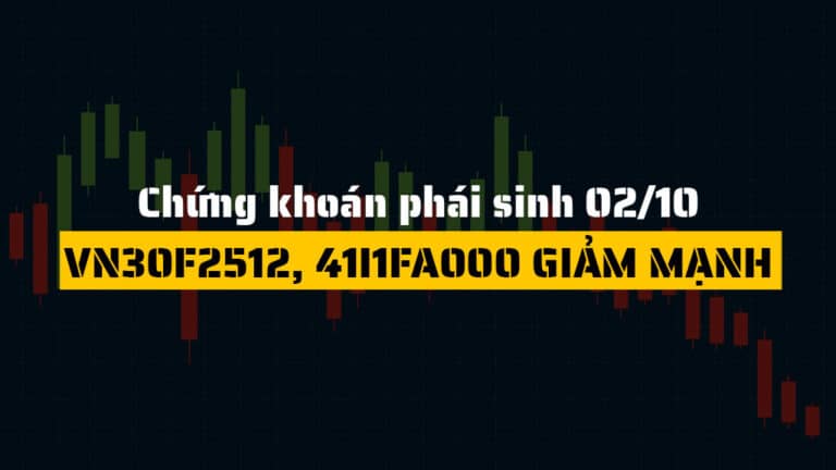 Chứng khoán phái sinh hôm nay 02/10: VN30F2512, 41I1FA000 Giảm Mạnh