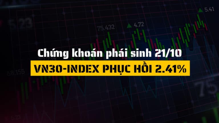 Chứng khoán phái sinh hôm nay 21/10: VN30-Index phục hồi 2.41%