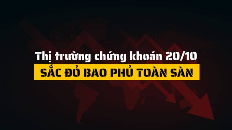 Thị trường chứng khoán hôm nay 20/10: VN-Index “bốc hơi” gần 95 điểm, sắc đỏ bao phủ toàn sàn