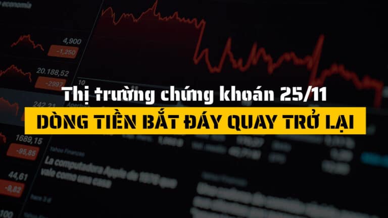 Thị trường chứng khoán hôm nay 25/11: VN-Index Giảm Gần 8 Điểm